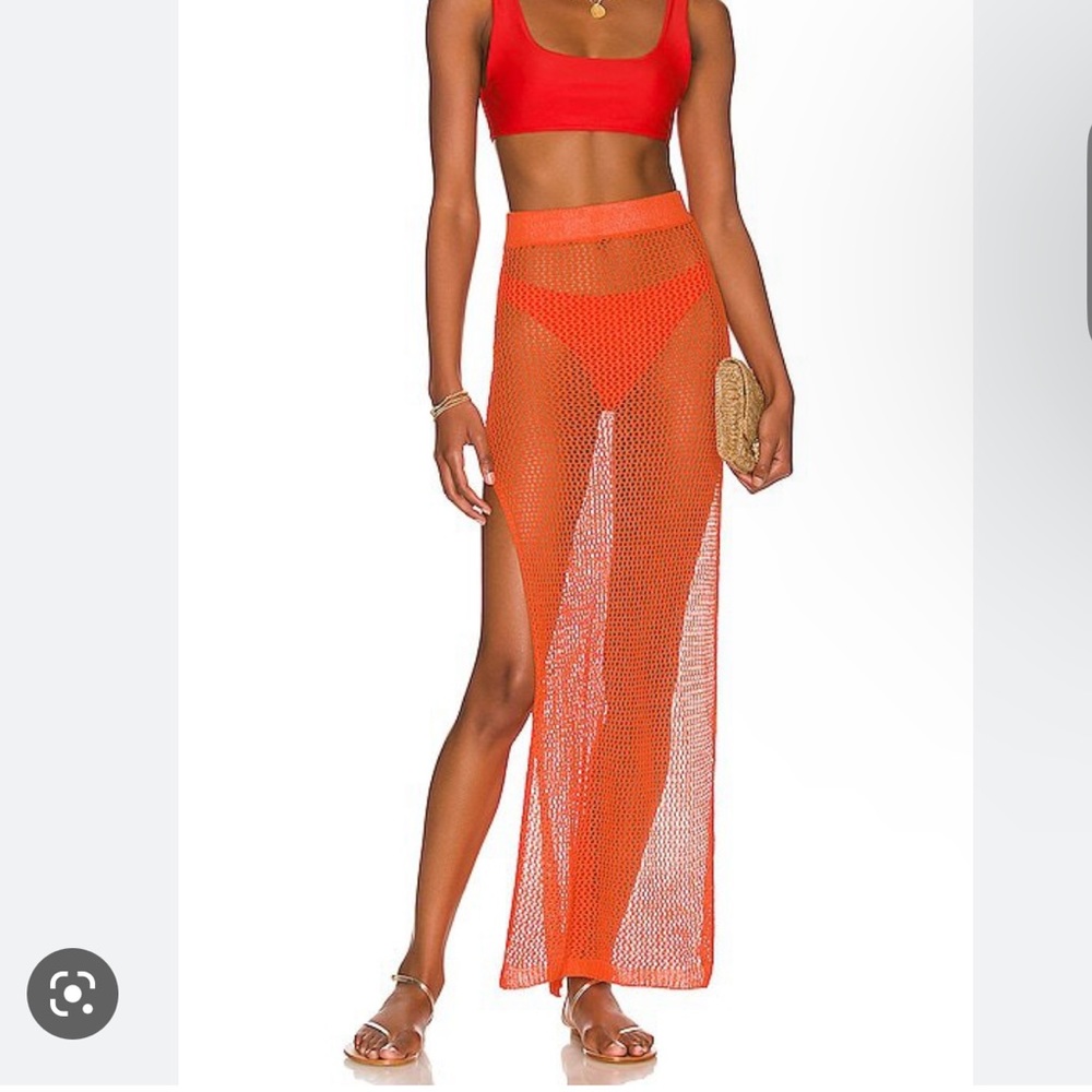 Superdown Yael Knit Maxi Skirt in ORANGE x revolve, Size XL